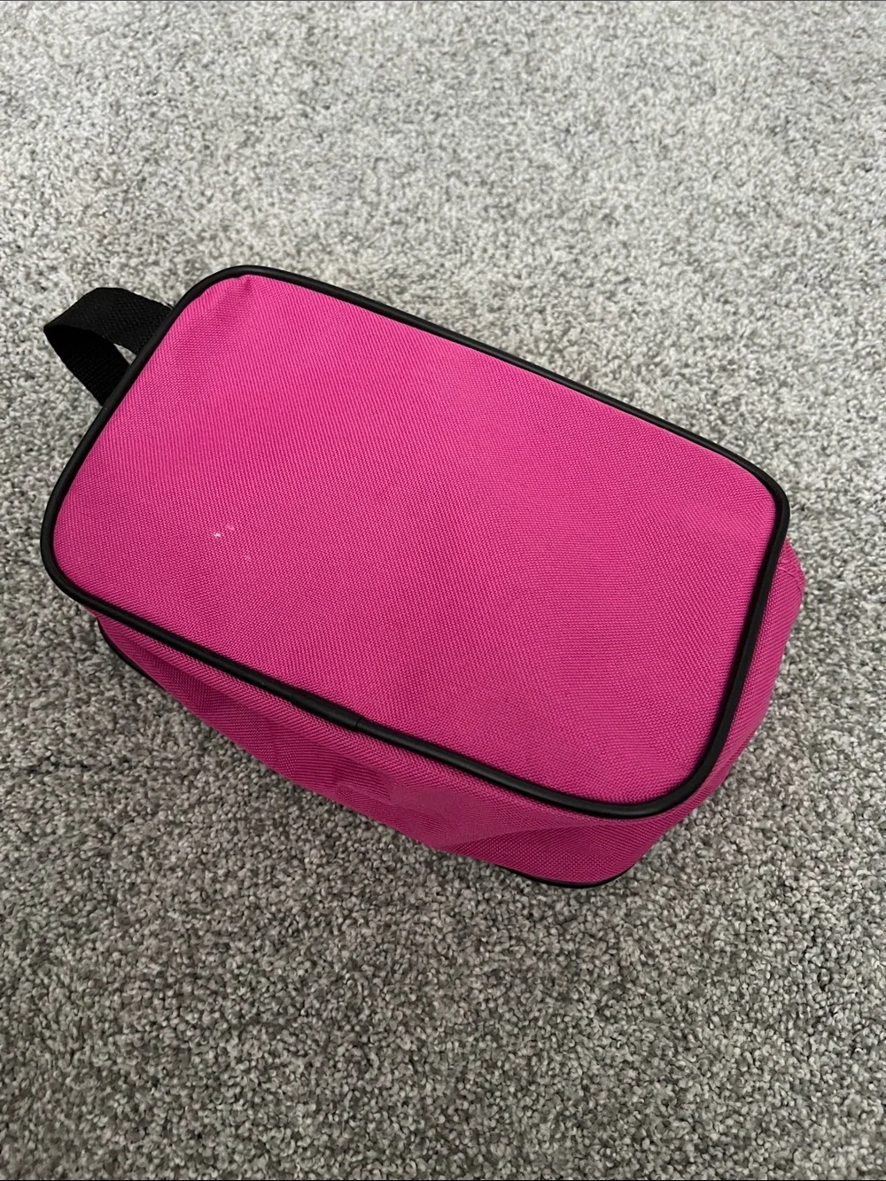 Stylish Hot Pink Travel Cosmetic Pouch with Carry Loop